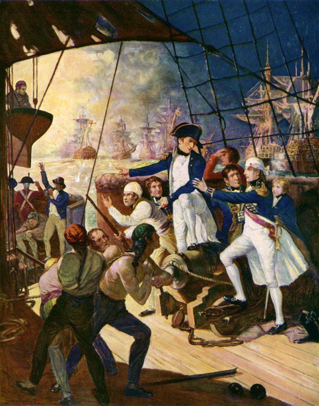 Nelson en la Batalla del Nilo de English School