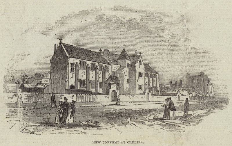 Nuevo convento en Chelsea (grabado) de English School