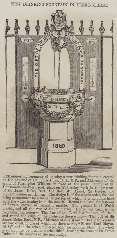 Nueva fuente de agua potable en Fleet Street de English School