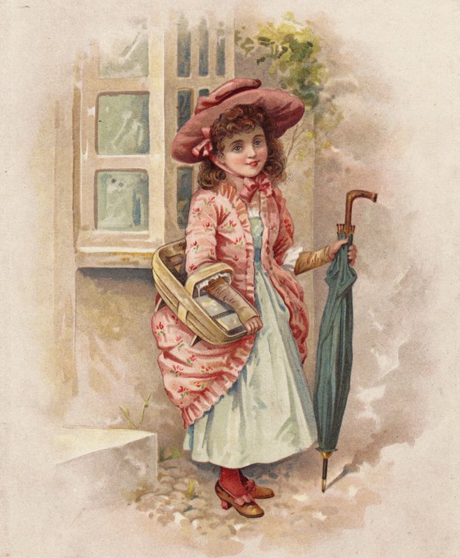 Off to Market (litografia en color) de English School