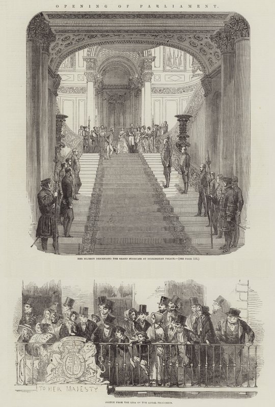 Apertura del Parlamento (grabado) de English School