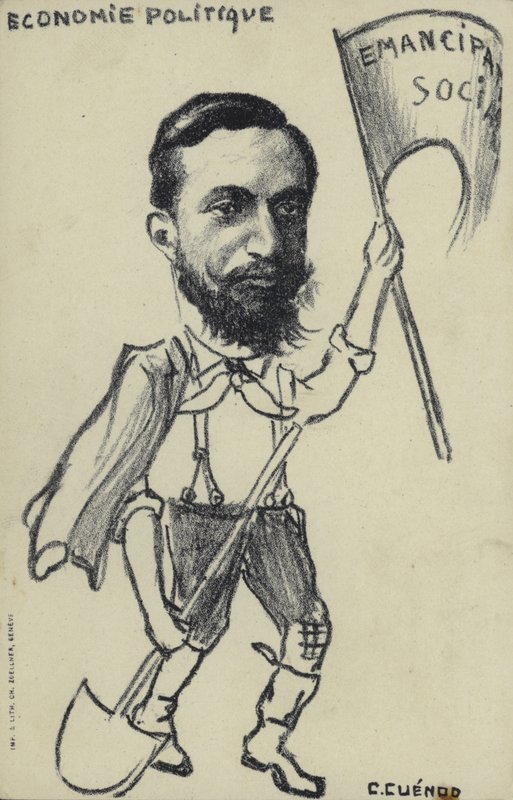 Caricatura de economía política de English School