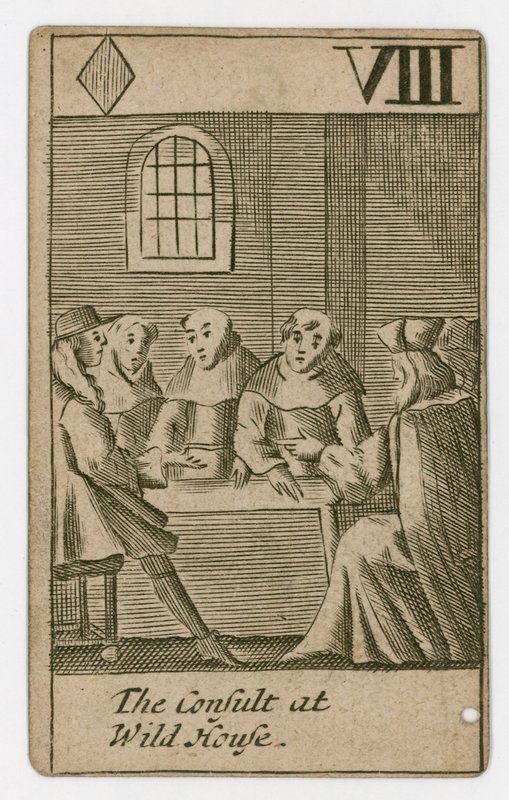 Carta de juego del Complot Papista de English School