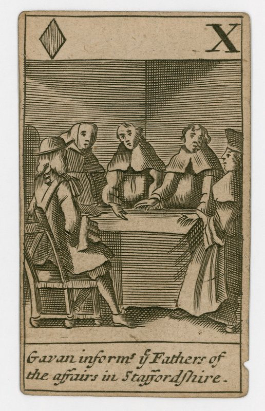 Carta de juego del Complot Papista de English School