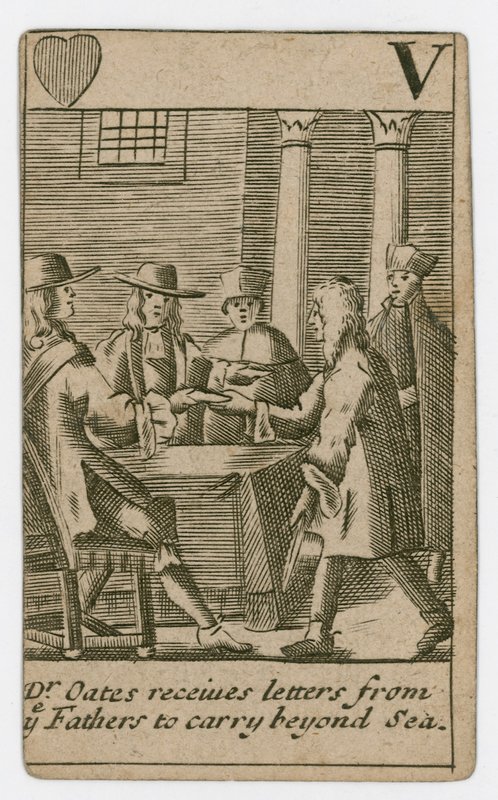 Carta de juego del Complot Papista de English School