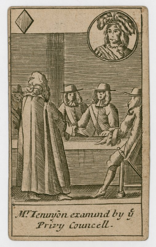 Carta de juego del Complot Papista, 1679 de English School
