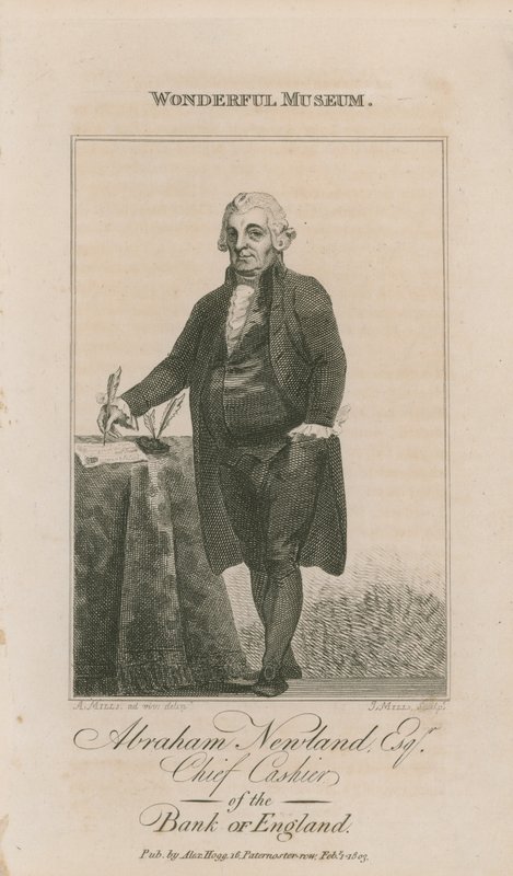 Retrato de Abraham Newland de English School