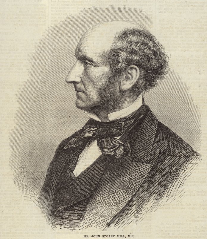Retrato de John Stuart Mill de English School