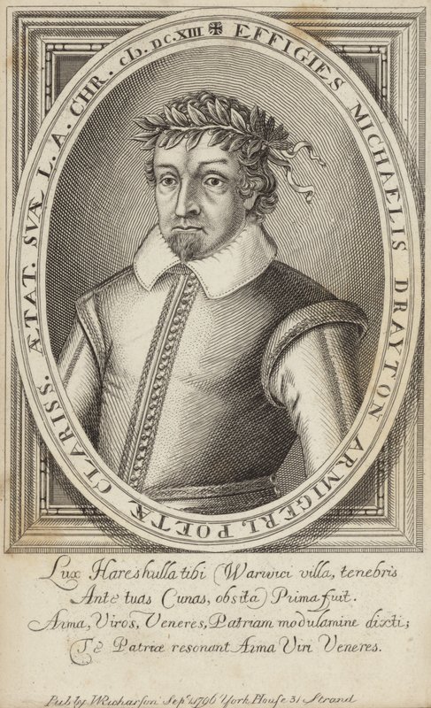 Retrato de Michael Drayton de English School