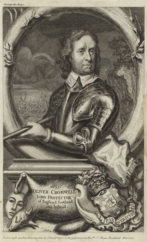 Retrato de Oliver Cromwell de English School