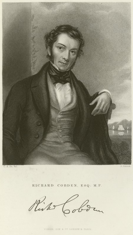 Retrato de Richard Cobden de English School