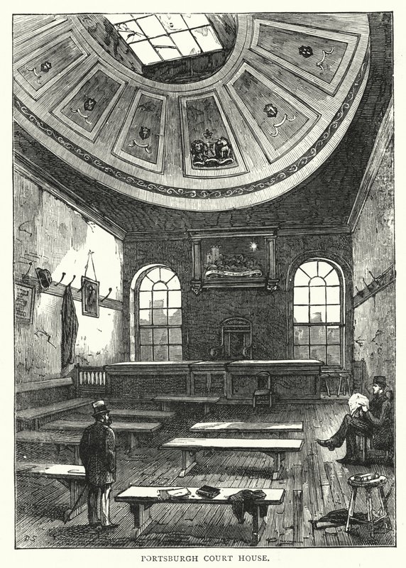 Tribunal de Portsburgh (grabado) de English School