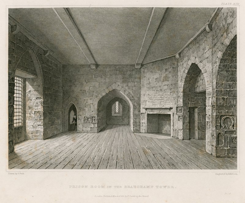 Sala de prisión en la Torre Beauchamp de English School