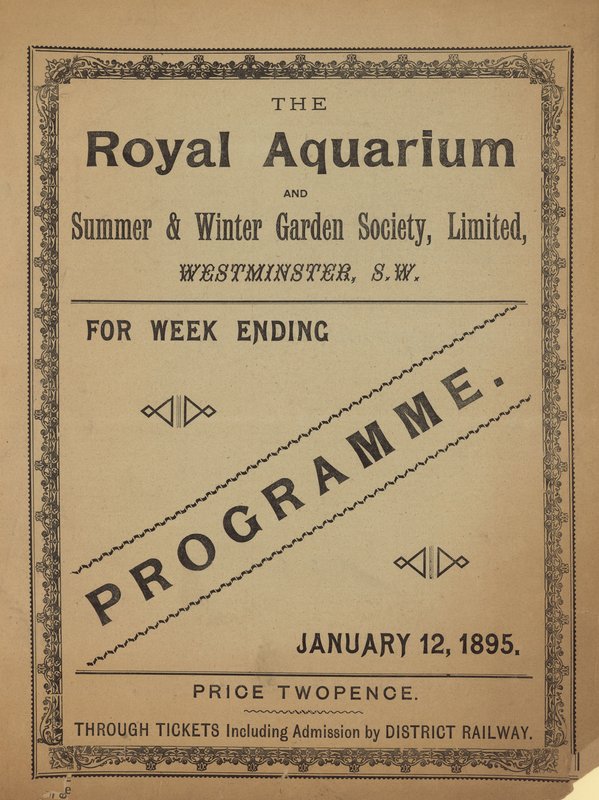 Programa para el Royal Aquarium de English School