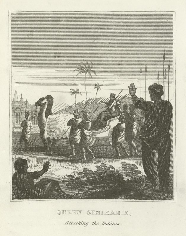 Reina Semiramis atacando a los indios de English School
