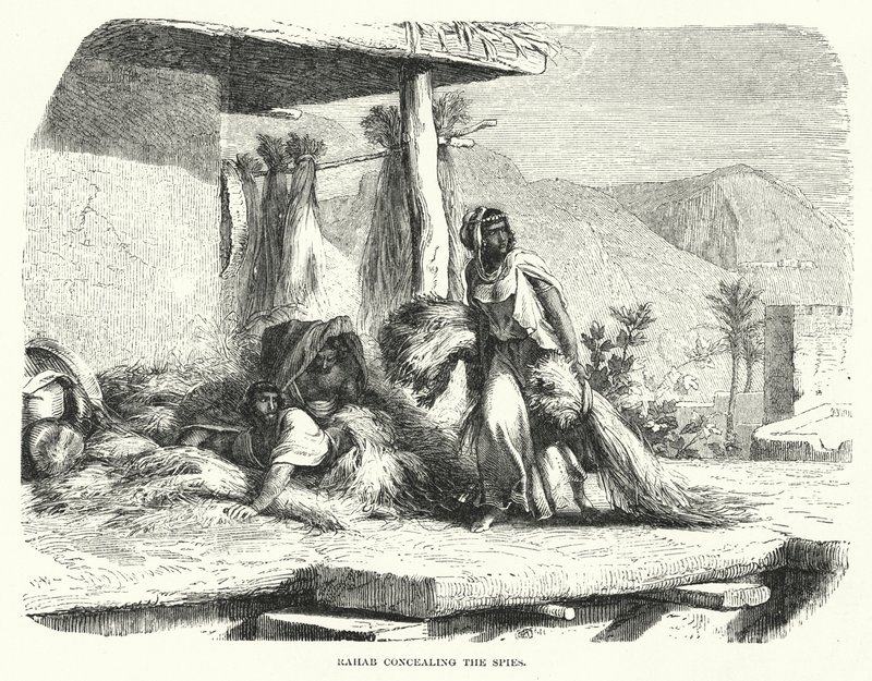 Rahab ocultando a los espías de English School