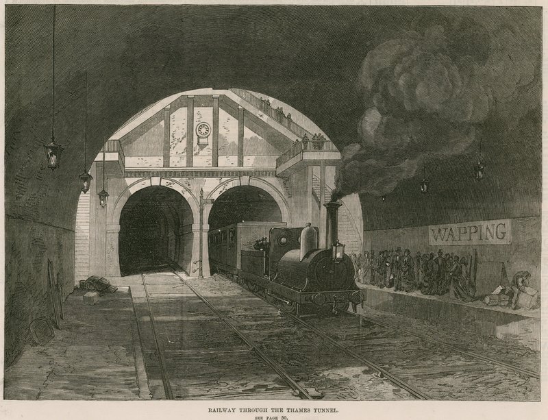 Ferrocarril a través del túnel del Támesis de English School