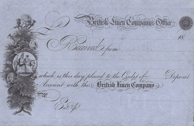 Recibo de la Compañía Británica de Lino de English School