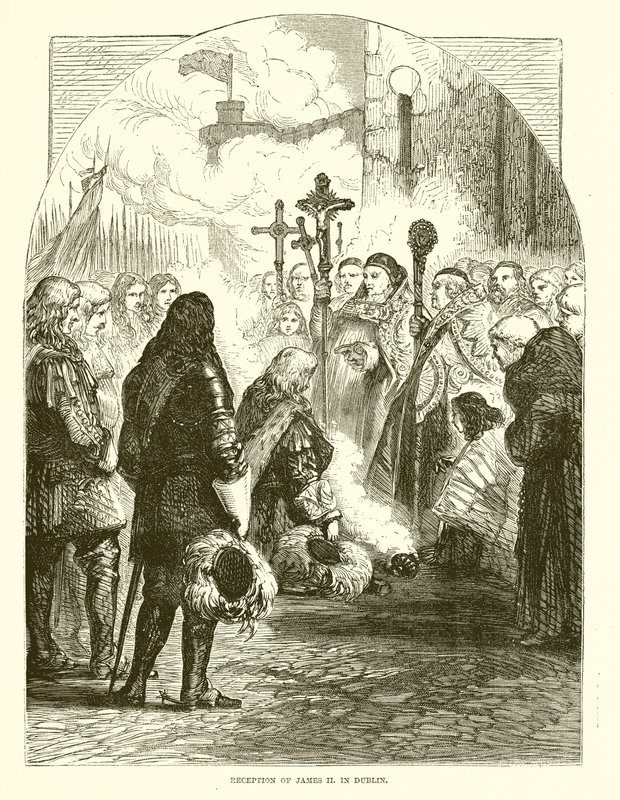 Recepción de Jacobo II en Dublín de English School