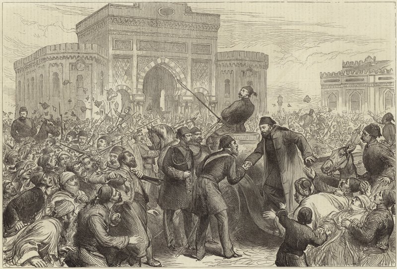 Recepción de Osman Pasha en el Serskierate de English School