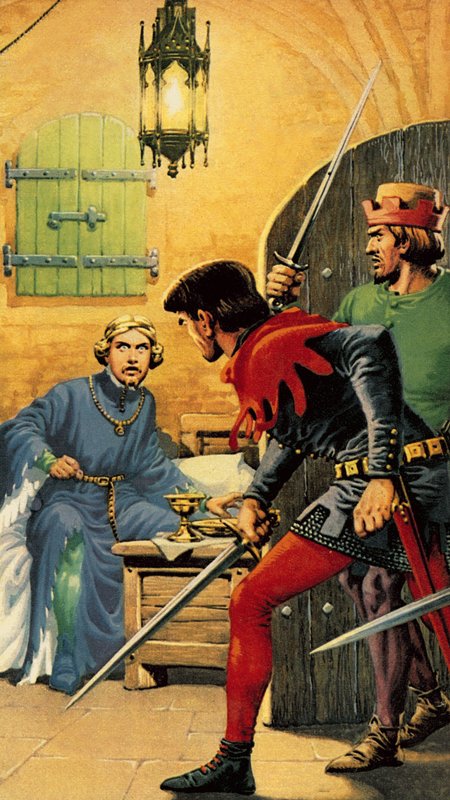 Ricardo II en el Castillo de Pontefract de English School
