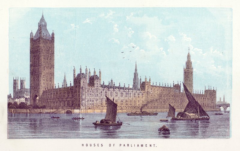 Río Támesis: Casas del Parlamento de English School