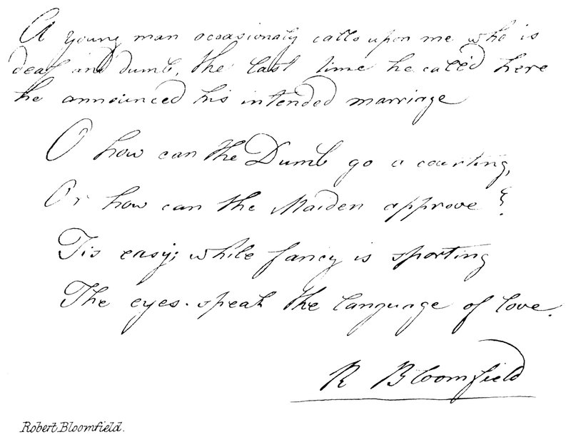 Robert Bloomfield de English School