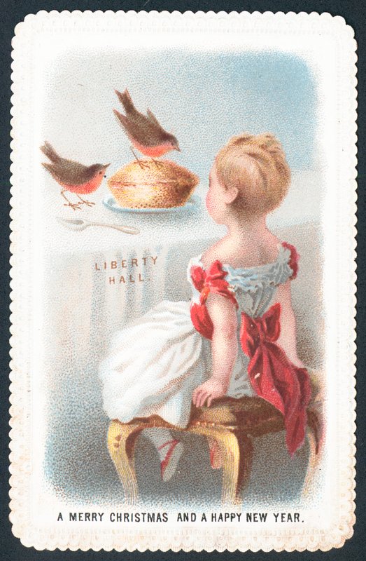 Petirrojos picoteando pastel de English School