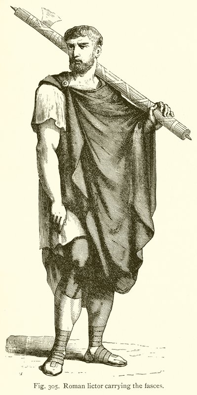 Lictor romano con fasces de English School