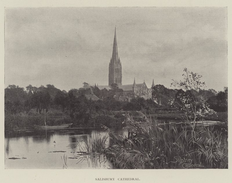 Catedral de Salisbury (grabado) de English School