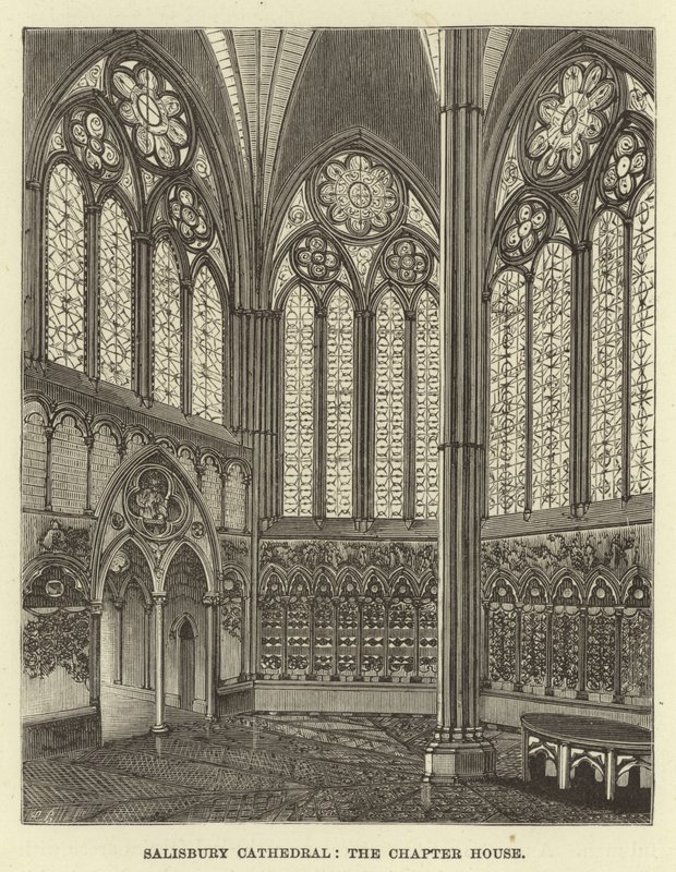Catedral de Salisbury, la sala capitular de English School