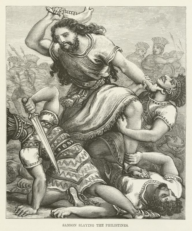 Sansón matando a los filisteos de English School