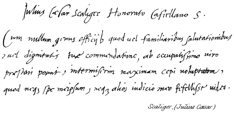Julius Caesar Scaliger de English School