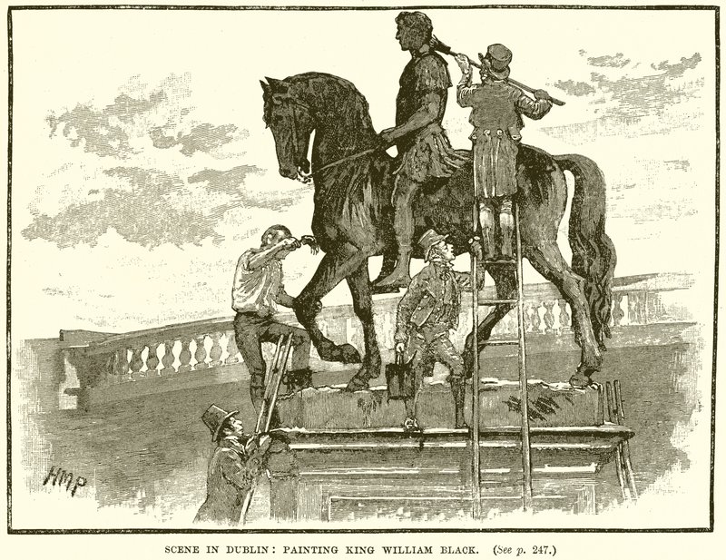 Escena en Dublín: Pintando de negro al Rey Guillermo de English School