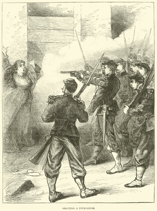 Fusilamiento de una petroleuse, mayo 1871 de English School