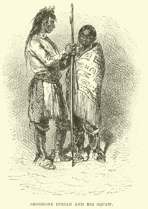 Indio Shoshone y su mujer de English School