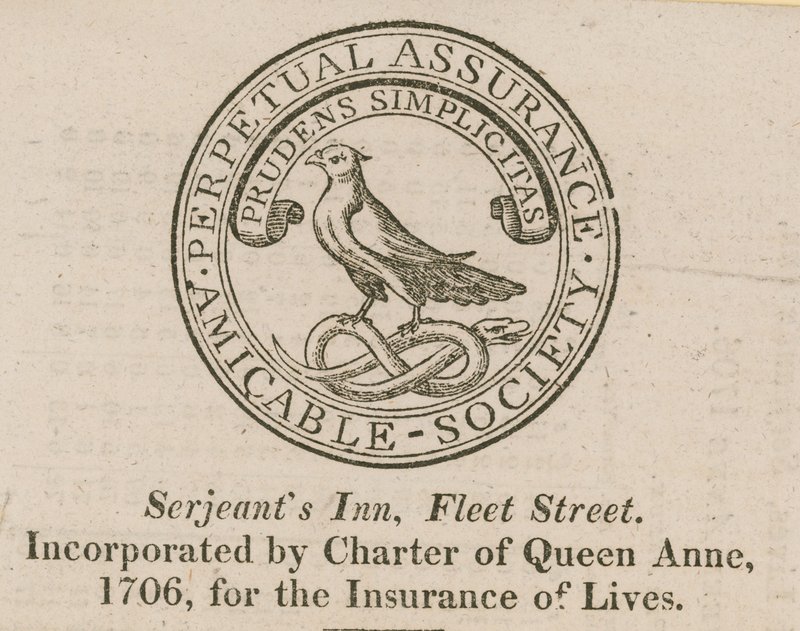 Signo de la Sociedad Amistosa de Seguro Perpetuo de English School