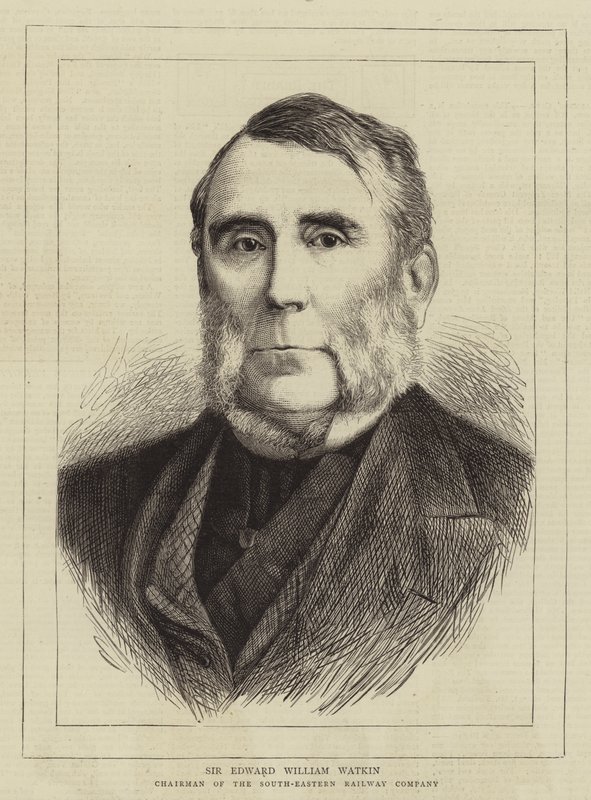 Sir Edward William Watkin (grabado) de English School