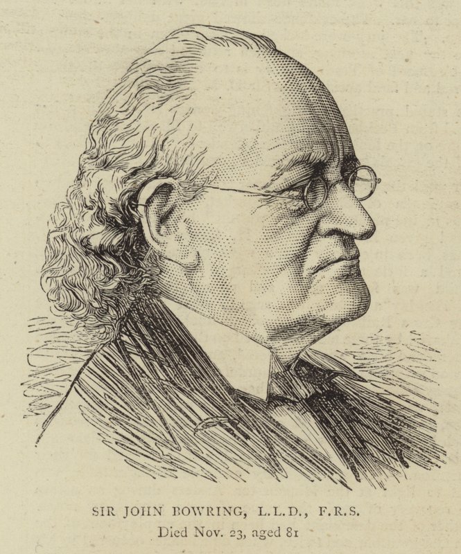 Sir John Bowring, LLD, FRS (grabado) de English School