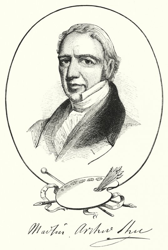 Sir Martin Archer Shee (grabado) de English School