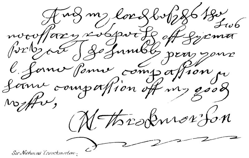 Sir Nicholas Throckmorton de English School