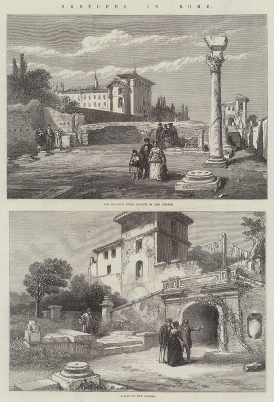 Bocetos en Roma (grabado) de English School