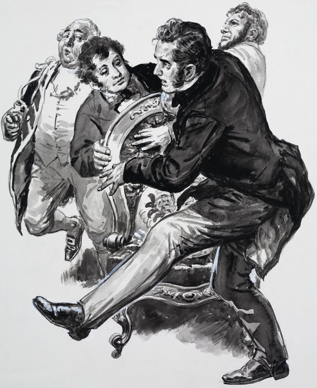 Pelea en la corte de English School