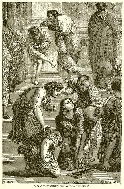 Sócrates Enseñando a los Jóvenes de Atenas de English School