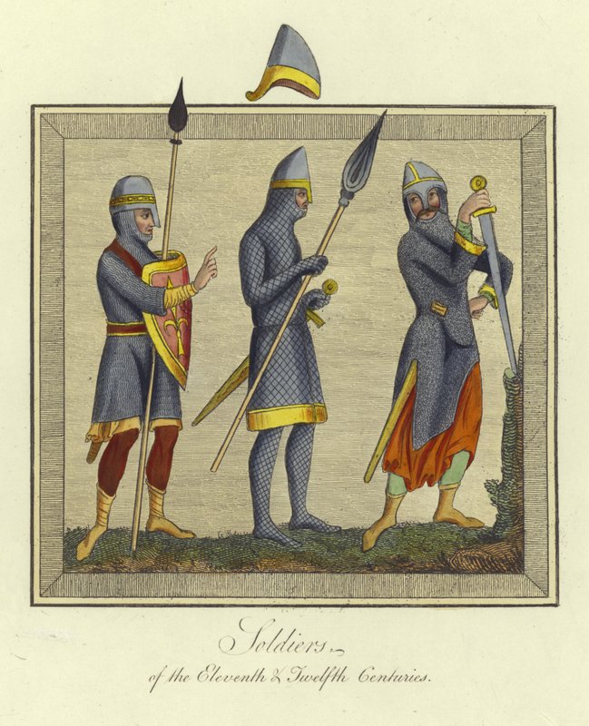 Soldados de los siglos XI y XII de English School
