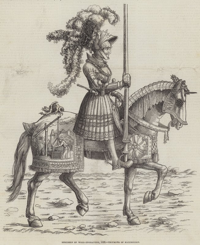 Ejemplar de Xilografía, 1518, Triunfos de Maximiliano de English School