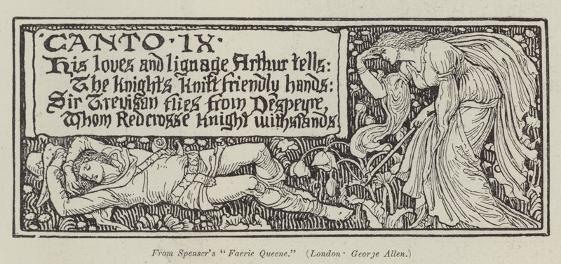 La "Reina de las Hadas" de Spenser (grabado) de English School