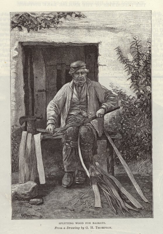 Partiendo madera para cestas de English School