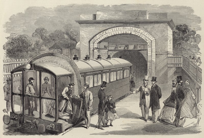 Ferrocarril con presión de aire en Londres de English School