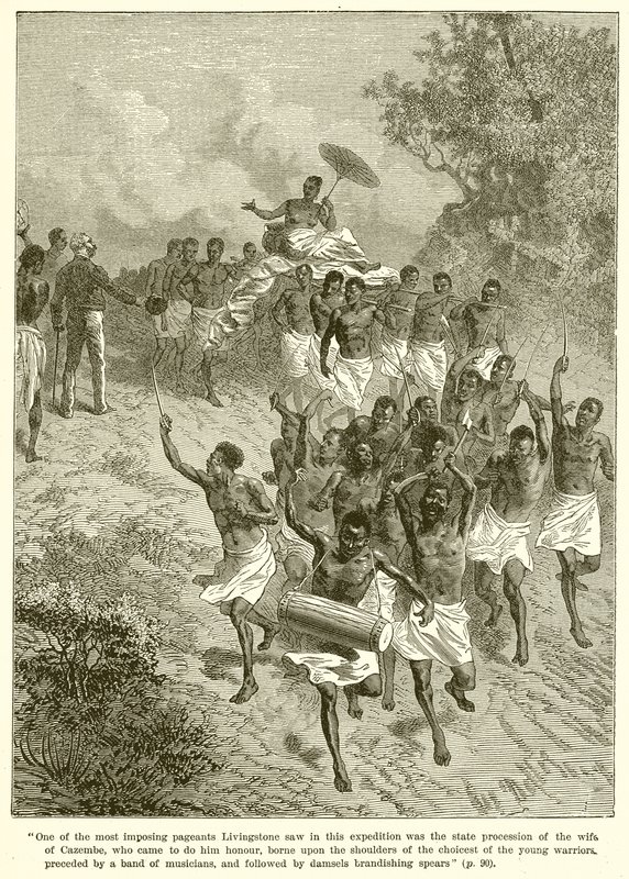 Procesión estatal de la esposa de Cazembe de English School